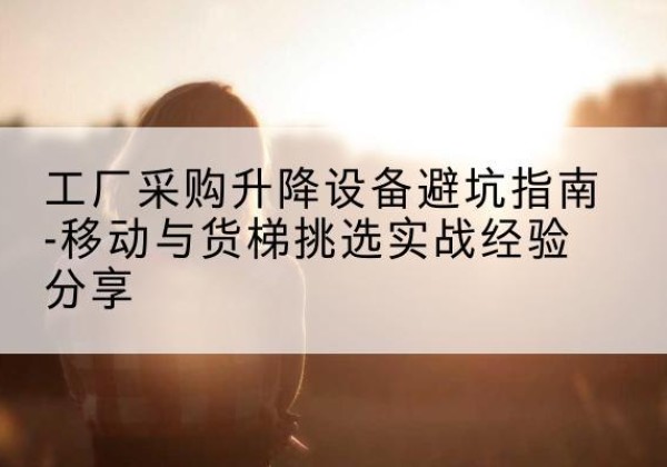 西平移动式升降机怎么选-工厂采购升降设备避坑指南-移动与货梯挑选实战经验分享